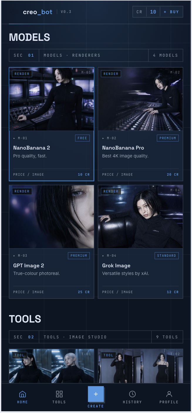 Telegram chat: inline model picker