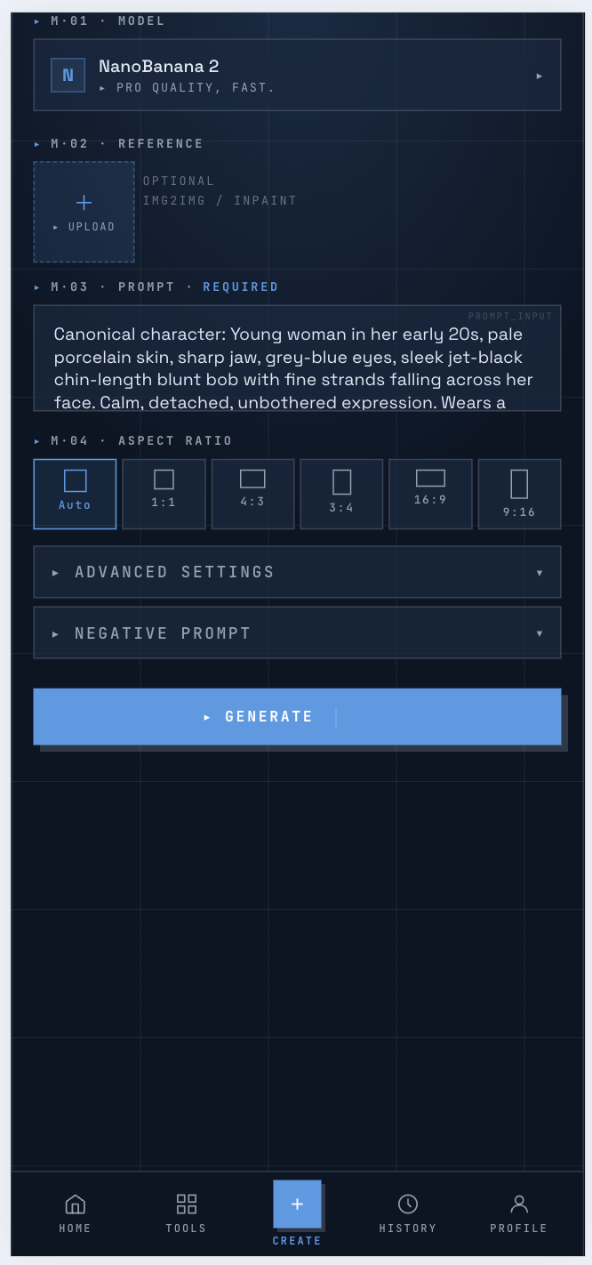Telegram chat: user prompt in chat